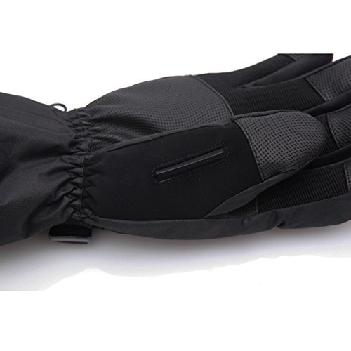 Men Waterproof Thinsulate Ski Snowboard Gloves Winter Warm Gloves Black