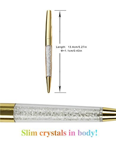 MengRan Shine Gold Diamond Crystal Ballpoint Pen (Pack of 12)