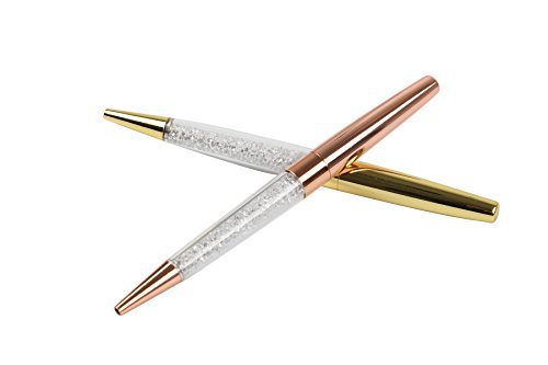 MengRan Shine Gold Diamond Crystal Ballpoint Pen (Pack of 12)