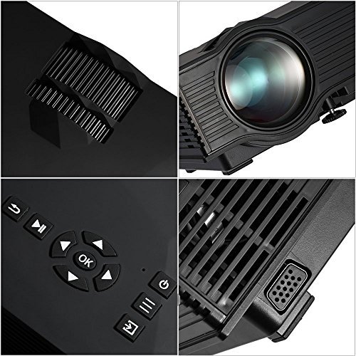 Mileagea LED Projector Mini Portable Multimedia 1080P Full HD Wifi Wireless Home Theater