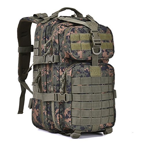 Military Tactical Assault Pack Backpack Army Molle Bug Out Bag Backpacks Rucksack for Outdoor Hunting Camping School 34L Small Woodland Camouflage