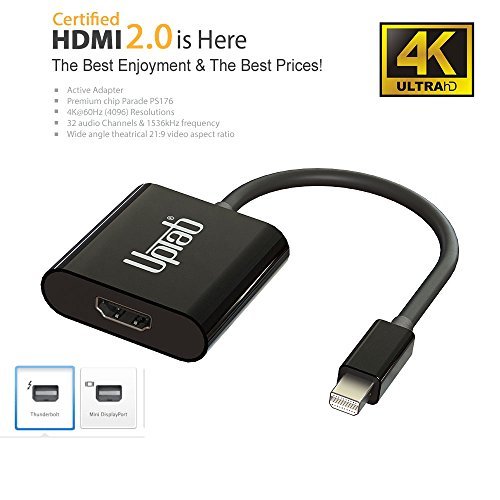 Mini DisplayPort 1.2 to HDMI 2.0a Active Adapter 4K@60Hz