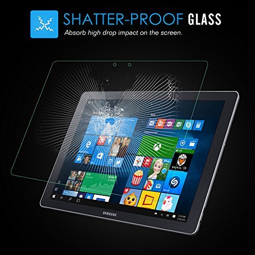 MoKo Galaxy TabPRO S 12" Screen Protector, [Scratch Terminator] HD Clear 9H Hardness Tempered Glass Screen Protector Film with Oleophobic Coating for Samsung Galaxy TabPRO S 12 inch Tablet