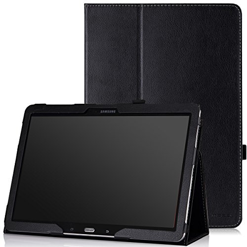 MoKo Samsung Galaxy Note PRO & Tab PRO 12.2 Case - Slim Folding Cover Case for Galaxy NotePRO & TabPRO 12.2 Android Tablet, BLACK (With Smart Cover Auto Wake / Sleep)