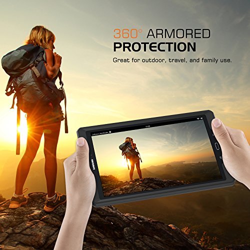 MoKo Samsung Galaxy Tab A 10.1 Case - [Heavy Duty] Full Body Rugged Cover with Built-in Screen Protector for Samsung Galaxy Tab A 10.1" 2016 Tablet (SM-T580 / SM-T585, No Pen Version), BLACK