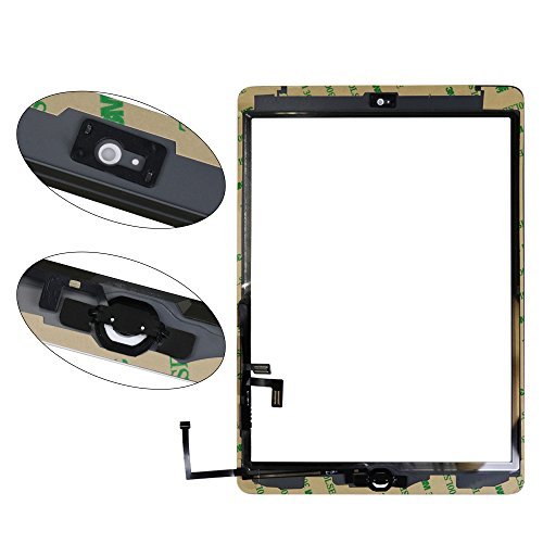 Monkey White Digitizer Touch Screen Outer Glass Panel for iPad Air 5th Gen Generation Bundle with Home Button Flex Cable Assembly, Tools and Adhesive Tape