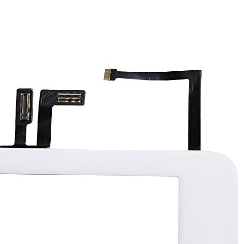 Monkey White Digitizer Touch Screen Outer Glass Panel for iPad Air 5th Gen Generation Bundle with Home Button Flex Cable Assembly, Tools and Adhesive Tape