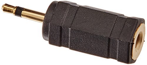 Monoprice 107121 2.5mm Mono Plug to 3.5mm Mono Jack Adaptor, Gold Plated