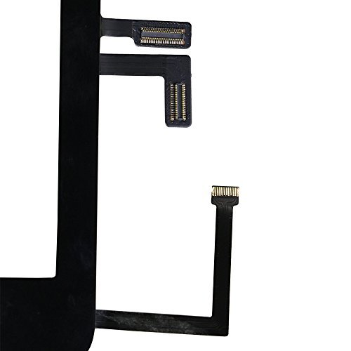 Monstleo Black Digitizer Touch Screen Outer Glass Panel for iPad Air 1st Gen Generation with Home Button Flex Cable Assembly + Premium Tools + Adhesive Tape