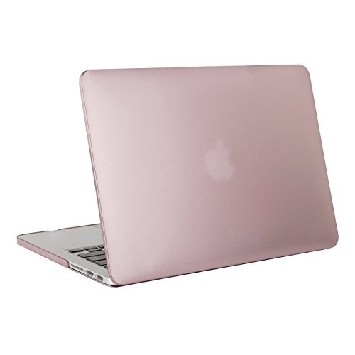 Mosiso Plastic Hard Case with Keyboard Cover with Screen Protector Only for MacBook Pro 13 Inch with Retina Display No CD-Rom (A1502/A1425, Version 2015/2014/2013/2012), Rose Gold