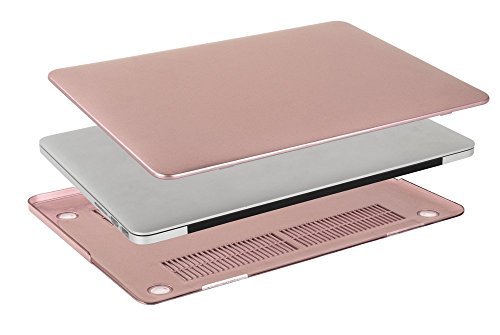 Mosiso Plastic Hard Case with Keyboard Cover with Screen Protector Only for MacBook Pro 13 Inch with Retina Display No CD-Rom (A1502/A1425, Version 2015/2014/2013/2012), Rose Gold