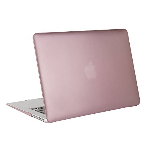 Mosiso Plastic Hard Case with Keyboard Cover with Screen Protector for MacBook Air 13 Inch (Models: A1369 and A1466), Rose Gold