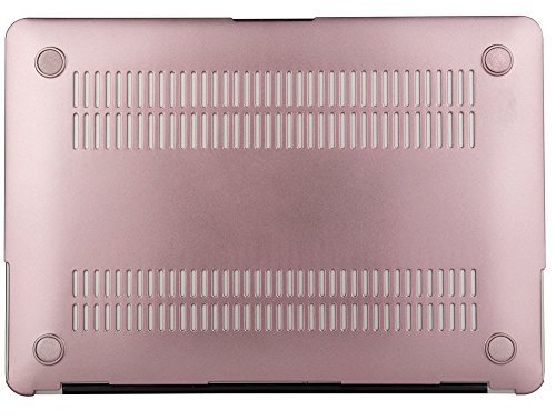 Mosiso Plastic Hard Case with Keyboard Cover with Screen Protector for MacBook Air 13 Inch (Models: A1369 and A1466), Rose Gold