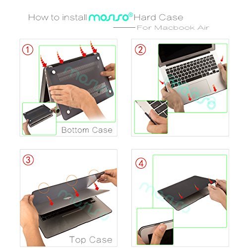 Mosiso Plastic Hard Case with Keyboard Cover with Screen Protector for MacBook Air 13 Inch (Models: A1369 and A1466), Rose Gold