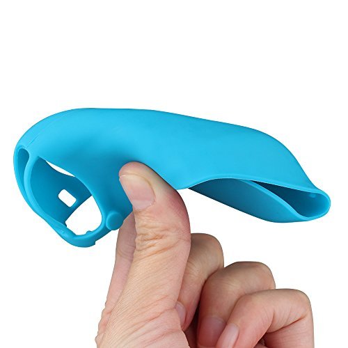 Mothca Joy-Con Gel Guards with Thumb Grip Caps, Protective Skin Anti-Slip Lightweight Comfort Blue and Red for Nintendo Switch