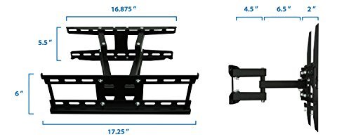 Mount-It! Articulating TV Wall Mount Corner Bracket, VESA 400 x 400 Compatible, Stable Dual Arm Full Motion, Swivel, Tilt Fits 32, 37, 40, 42, 47, 50 Inch TVs, 115 Lbs Capacity With HDMI Cable Black