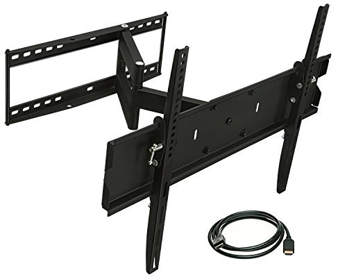 Mount-It! Full Motion TV Wall Mount Bracket For Flat Screen 32 39 40 42 43 45 48 49 50 55 60 65 Inch 4K LCD LED OLED Plasma Televisions, VESA 600x400mm, 110 Lb Capacity, Black (MI-346L)