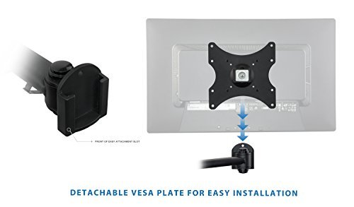 Mount-It! LCD TV Wall Mount Bracket with Full Motion Swing Out Tilt and Swivel Articulating Arm for 13-42" Flat Screen Displays with VESA 75 to 200, 44lb Weight Capacity WITH 18" EXTENSION