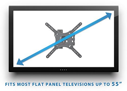 Mount-It! MI-4110 TV Wall Mount Monitor Bracket with Full Motion Articulating Tilt Arm 15" Extension for most 17" 19" TO" 55" LCD LED Displays up to VESA 400x400