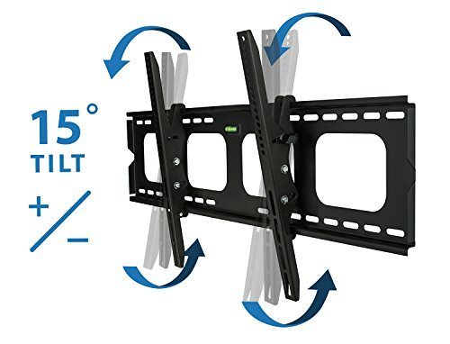 Mount-It! Tilting TV Wall Mount Bracket For Samsung Sony Vizio LG Panasonic TCL VESA 200x200 400x400 600x400 850x450 Compatible Premium Tilt 220 Lbs Capacity, Size 42-80 inch