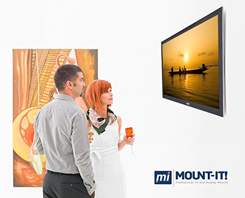 Mount-It! Tilting TV Wall Mount for 32" 40" 47" 50" 55" Samsung, Sony, Vizio, LG, Sharp TVs with Low Profile Design up to VESA 600x400mm, Black