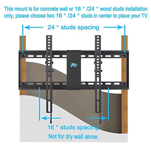 Mounting Dream MD2268-LK TV Wall Mount Tilting Bracket for Most 42-70 Inch LED, LCD and Plasma TVs up to VESA 600 x 400mm and 132 LBS Loading Capacity, 6 FT HDMI Cable and Torpedo Level