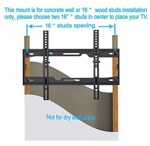 Mounting Dream MD2268-MK TV Wall Mount Tilting Bracket for Most 26-55 Inch LED, LCD and Plasma TVs up to VESA 400 x 400mm and 100 LBS Loading Capacity, 6 FT HDMI Cable and Torpedo Level