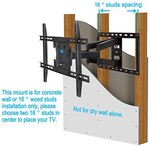 Mounting Dream MD2296 TV Wall Mount Bracket for most 42-70 Inch LED, LCD and OLED Flat Screen TV, with Full Motion Swivel Articulating Arms, up to VESA 600 x 400mm and 100 LBS