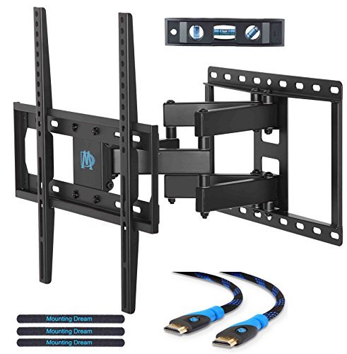 Mounting Dream MD2380 TV Wall Mount Bracket for most 26-55 Inch LED, LCD, OLED and Plasma Flat Screen TV, with Full Motion Swivel Articulating Dual Arms, up to VESA 400x400mm and 99 LBS with Tilting