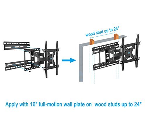 Mounting Dream MD5232 TV Wall Mount Extension Bracket for 16” or Less TV Wall Plate, Fitting 16” - 24” Wood Stud and Easy Centering TV in Position, Max Loading Capacity of 154 LBS