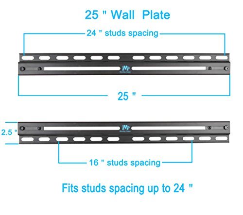 Mounting Dream MD5232 TV Wall Mount Extension Bracket for 16” or Less TV Wall Plate, Fitting 16” - 24” Wood Stud and Easy Centering TV in Position, Max Loading Capacity of 154 LBS