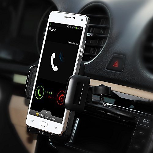 Mpow Car Phone Holder,CD Slot Car Phone Mount Universal Car Cradle Mount with Three-Side Grips and One-Touch Design for iPhone 7/7P/6s/6P/5S, Galaxy S5/S6/S7/S8, Google, LG, Huawei and More