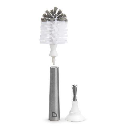 Munchkin Shine Stainless Steel Bottle Brush & Refill Brush Head 