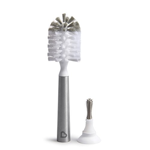 Munchkin Shine Stainless Steel Bottle Brush & Refill Brush Head 