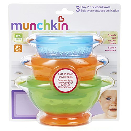 Munchkin Stay Put Suction Bowl, 3 Count 