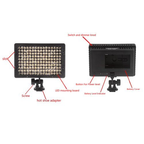 NEEWER 160 LED CN-160 Dimmable Ultra High Power Panel Digital Camera / Camcorder Video Light, LED Light for Canon, Nikon, Pentax, Panasonic,SONY, Samsung and Olympus Digital SLR Cameras