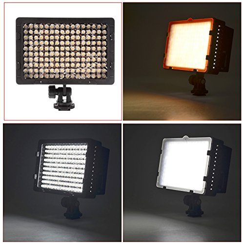 NEEWER 160 LED CN-160 Dimmable Ultra High Power Panel Digital Camera / Camcorder Video Light, LED Light for Canon, Nikon, Pentax, Panasonic,SONY, Samsung and Olympus Digital SLR Cameras