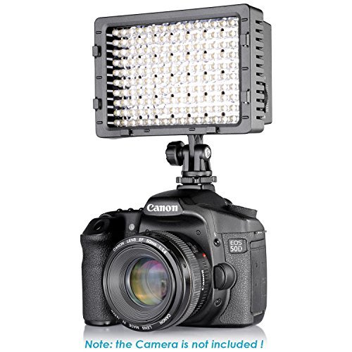 NEEWER 160 LED CN-160 Dimmable Ultra High Power Panel Digital Camera / Camcorder Video Light, LED Light for Canon, Nikon, Pentax, Panasonic,SONY, Samsung and Olympus Digital SLR Cameras