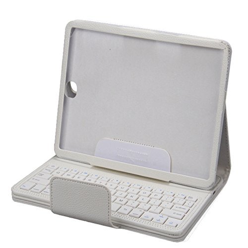 NEWSTYLE Wireless Bluetooth Keyboard Cover for Samsung Galaxy NotePRO & TabPRO 12.2 inch - White (Tablet Not Included)