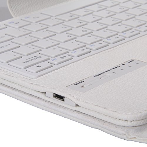 NEWSTYLE Wireless Bluetooth Keyboard Cover for Samsung Galaxy NotePRO & TabPRO 12.2 inch - White (Tablet Not Included)