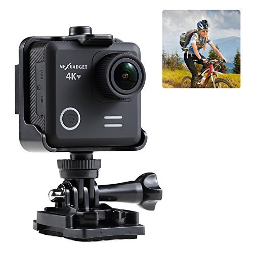 NEXGADGET 4K WIFI Action Cam, DISCOVER-660 SERIES 16MP 4K Waterproof Sports Camera 170 Degree Ultra Wide-Angle Len with SONY Sensor, 2 Pcs Rechargeable Batteries
