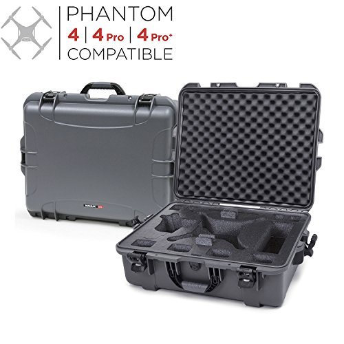 Nanuk DJI Drone Waterproof Hard Case with Custom Foam Insert for DJI Phantom 4/ Phantom 4 Pro (Pro+) / Advanced (Advanced+) & Phantom 3 - 945-DJI47 Graphite