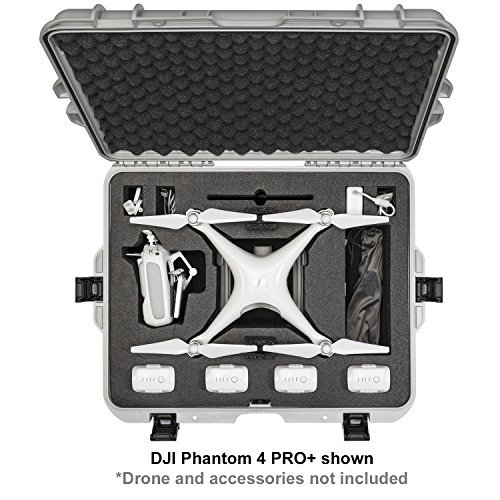 Nanuk DJI Drone Waterproof Hard Case with Custom Foam Insert for DJI Phantom 4/ Phantom 4 Pro (Pro+) / Advanced (Advanced+) & Phantom 3 - 945-DJI47 Graphite