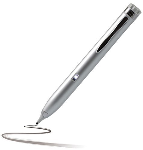 Navitech Silver Fine Point Digital Active Stylus Pen Compatible With ASUS Chromebook Flip C100PA