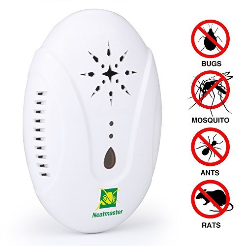 Neatmaster Ultrasonic Pest Repellent - Electronic Pest Control Plug In-Pest Repeller for Insect - Mice , Roaches , Bugs , fleas , Mosquitoes , Spiders