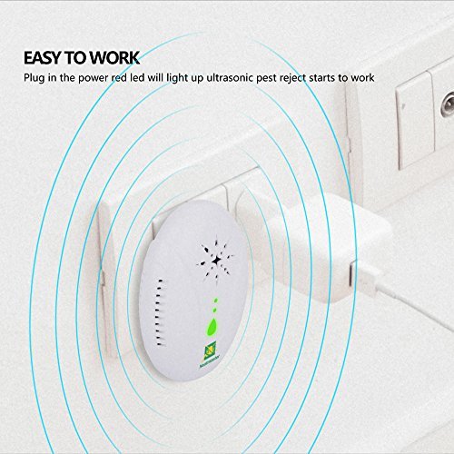 Neatmaster Ultrasonic Pest Repellent - Electronic Pest Control Plug In-Pest Repeller for Insect - Mice , Roaches , Bugs , fleas , Mosquitoes , Spiders