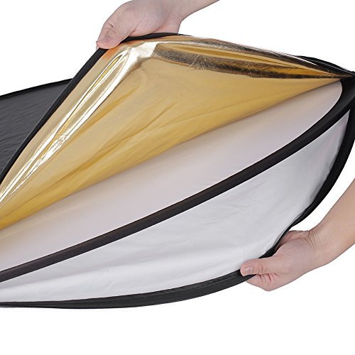 Neewer 43-inch / 110cm 5-in-1 Collapsible Multi-Disc Light Reflector with Bag - Translucent, Silver, Gold, White and Black