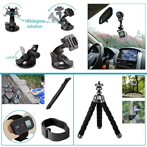 Neewer 50-In-1 Action Camera Accessory Kit for GoPro Hero Session/5 Hero 1 2 3 3+ 4 5 SJ4000 5000 6000 DBPOWER AKASO VicTsing APEMAN WiMiUS Rollei QUMOX Lightdow Campark And Sony Sports DV and More