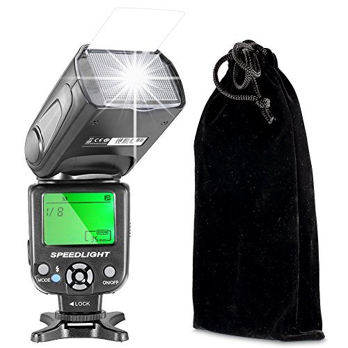 Neewer NW-561 LCD Display Speedlite Flash for All DSLR Cameras with Standard Hot Shoe