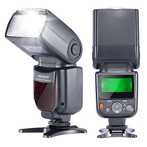 Neewer NW670 E-TTL Flash Kit for Canon DSLR Cameras,Includes:(1)Flash with LCD Screen+(1)2.4 GHz Wireless Trigger+(1)Hard & Soft Flash Diffuser+(1)Lens Cap Holder+C1 Cord+C3 Cord